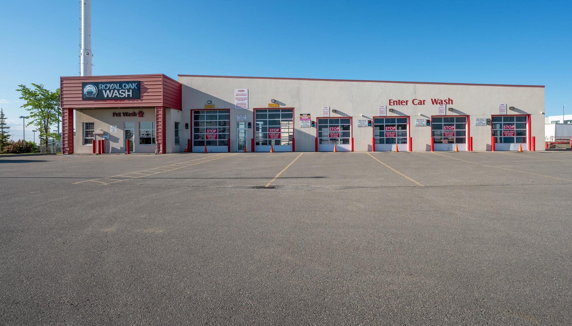 Exterior of a Carwash in Calgary